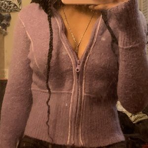 Light purple fuzzy sweater
